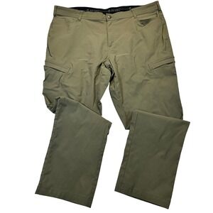 Hi-Tec Mens Cargo Hiking Pants Olive Green Stretch Outdoor 40x29 Gorp